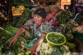 Vegetable seller at the Chichicastenango, Antigua Guatemala Market